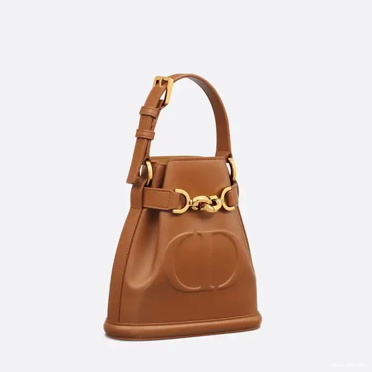 Dior Outlet Bag Small Dior Brown Calfskin CD-Embossed C'est 0509